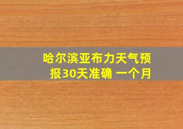 哈尔滨亚布力天气预报30天准确 一个月